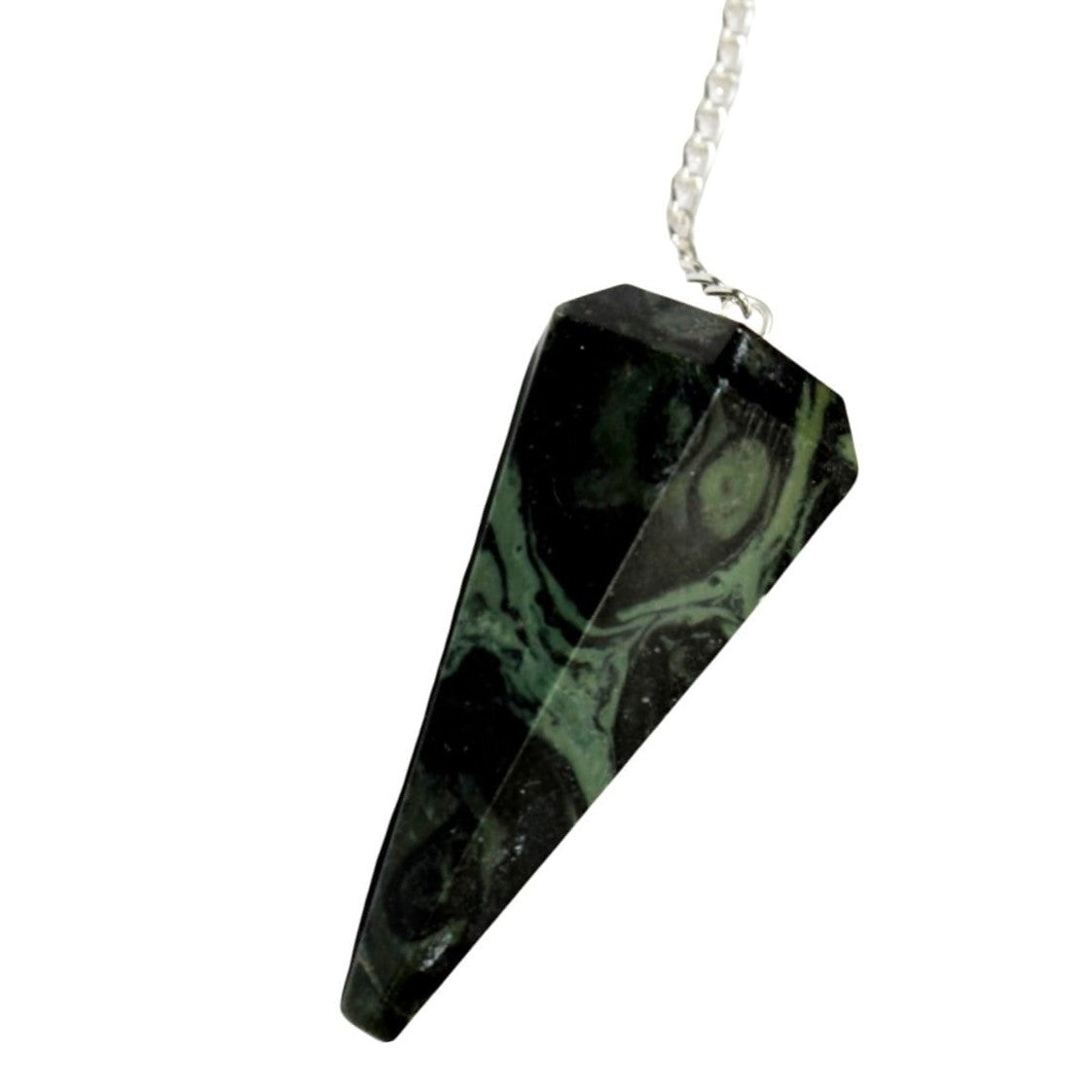 Kambaba Jasper Faceted Pendulum Kambaba Jasper Faceted Pendulum